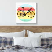 ヴィンテージレース自転車おもしろいロードバイクレーサーギフト キャンバスプリント (インサイチュ (寝室))