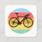 ヴィンテージレース自転車おもしろいロードバイクレーサーギフト スクエア名刺 (裏面)