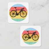ヴィンテージレース自転車おもしろいロードバイクレーサーギフト スクエア名刺 (正面/裏面)