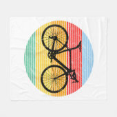 ヴィンテージレース自転車おもしろいロードバイクレーサーギフト フリースブランケット (正面(横))