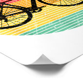 ヴィンテージレース自転車おもしろいロードバイクレーサーギフト ポスター (角)