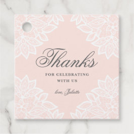 ヴィンテージレース赤ちゃん感謝していシャワーユーメッセージカード フェイバータグ