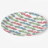 ヴィンテージレース車の誕生日ナプキン ペーパープレート (アングル)