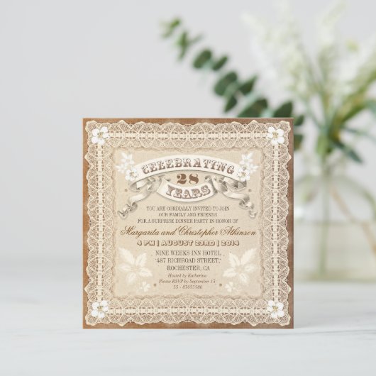 ヴィンテージレース類型記念日招待状 招待状 (スタンド正面)