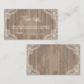 ヴィンテージレース魅力的オールドバーンベビーおむつラッフル エンクロージャーカード (正面/裏面)