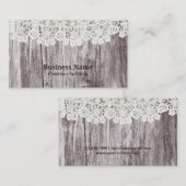 ヴィンテージレース&ウッドジュエリー 名刺 (正面/裏面)