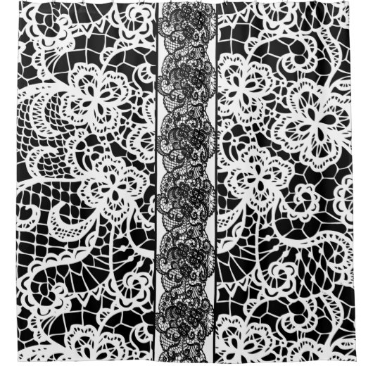 ヴィンテージレース シャワーカーテン (正面)