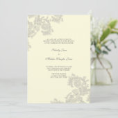ヴィンテージレース |シルバー |結婚式招待状 招待状 (スタンド正面)