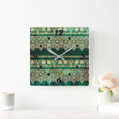 ヴィンテージレース スクエア壁時計 (ホーム)