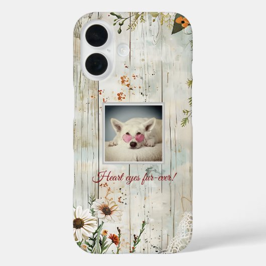 ヴィンテージレース&デイジー&フォト素朴iPhoneケース Case-Mate iPhoneケース (裏面)