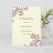 ヴィンテージレース |ナス実在植物 |結婚式招待状 招待状 (スタンド正面)