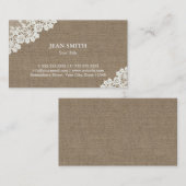 ヴィンテージレース&バーラップの名刺 名刺 (正面/裏面)