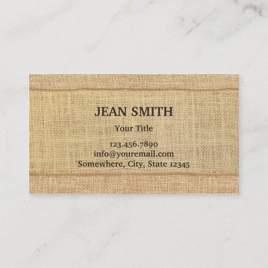 ヴィンテージレース&バーラップの名刺 名刺 (裏面)