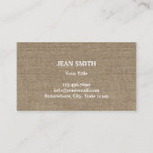 ヴィンテージレース&バーラップテクスチャ 名刺 (裏面)