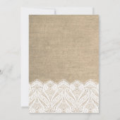 ヴィンテージレース&バーラップリハーサルディナー招待状 招待状 (裏面)