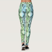 ヴィンテージレース(ライトブルーとライムグリーングラデーション) レギンス (裏面)