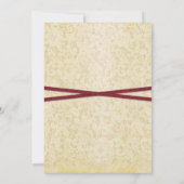 ヴィンテージレース&レッドリボン結婚式招待状 招待状 (裏面)