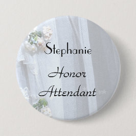 ヴィンテージレース、名前、名誉付き添い人ボタンピン 缶バッジ