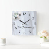 ヴィンテージレース、時計パーソナライズされた、 スクエア壁時計 (ホーム)