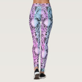 ヴィンテージレース(紫とピンクとブルーのヒント) レギンス (裏面)