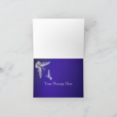 ヴィンテージレース&蝶ブルーオンブレありがとう サンキューカード (内部)