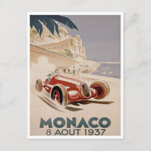 ヴィンテージレース–1937モナコグランプリ ポストカード