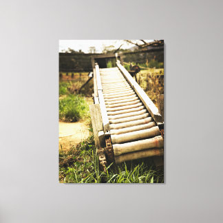 ヴィンテージレールの壁面 キャンバスプリント