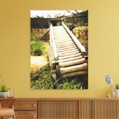 ヴィンテージレールの壁面 キャンバスプリント (インサイチュ (リビング))