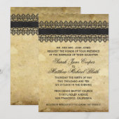 ヴィンテージレ結婚ース 招待状 (正面/裏面)