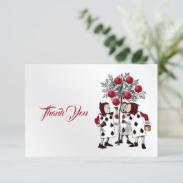 ヴィンテージレ絵画ッドのバラ サンキューカード