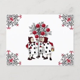 ヴィンテージレ絵画ッドのバラ ポストカード