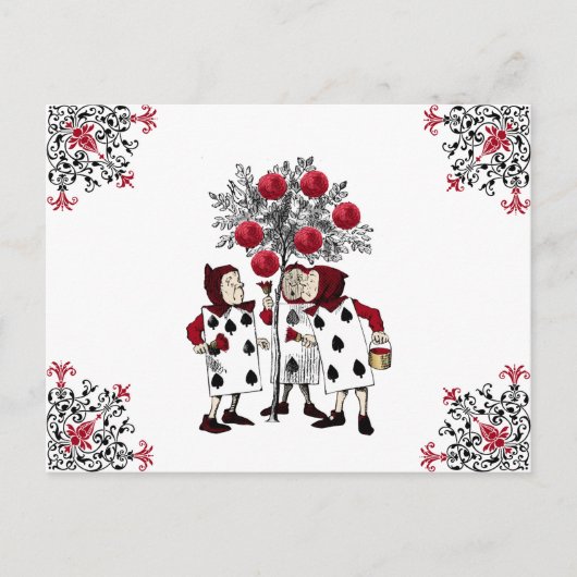 ヴィンテージレ絵画ッドのバラ ポストカード (正面)