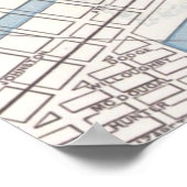 ヴィンテージロアーマンハッタンの地図(1879) ポスター (角)