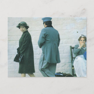 ヴィンテージロイヤリティ、クイーン訪問フォートサントル ポストカード