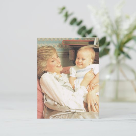 ヴィンテージロイヤリティ、ダイアナとプリンスウィリアム ポストカード (スタンド正面)