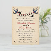 ヴィンテージロカビリータトゥー結婚式招待状 招待状 (スタンド正面)