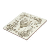 ヴィンテージロクラシックスターベージュフローラトワール タイル (側面)