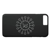 ヴィンテージロクールゴスタイルモノグラム |黒と白 Case-Mate iPhoneケース (裏面(横))