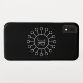 ヴィンテージロクールゴスタイルモノグラム |黒と白 Case-Mate iPhoneケース (裏面(横))