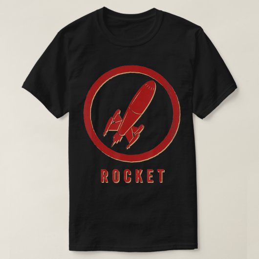 ヴィンテージロケットレトロ Tシャツ (デザイン正面)