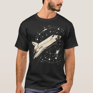 ヴィンテージロケット宇宙船 レトロ宇宙探査アート Tシャツ