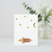 ヴィンテージロケット宇宙 ポストカード (スタンド正面)