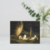 ヴィンテージロケット発射はがき ポストカード (スタンド正面)