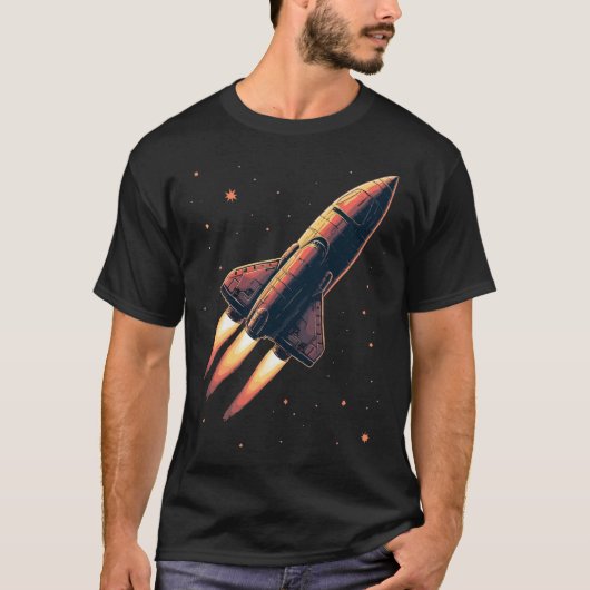ヴィンテージロケット発射 Tシャツ (正面)
