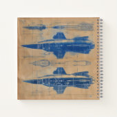 ヴィンテージロケット設計図 ノートブック (裏面)