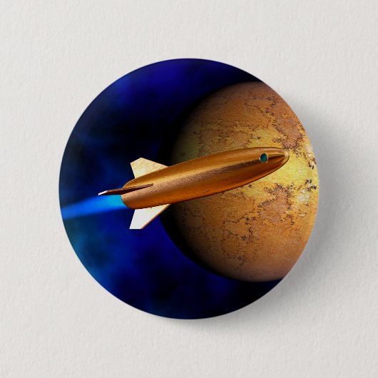 ヴィンテージロケット 缶バッジ (正面)