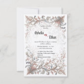 ヴィンテージロココフローラ結婚式招待状 招待状 (正面)