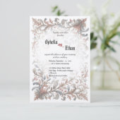 ヴィンテージロココフローラ結婚式招待状 招待状 (スタンド正面)