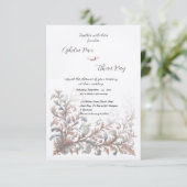 ヴィンテージロココフローラ結婚式招待状 招待状 (スタンド正面)