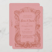 ヴィンテージロココ結婚式招待状 招待状 (正面/裏面)